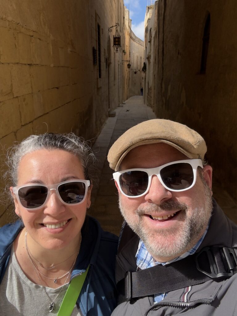 Traveling in Malta with my wife Angela